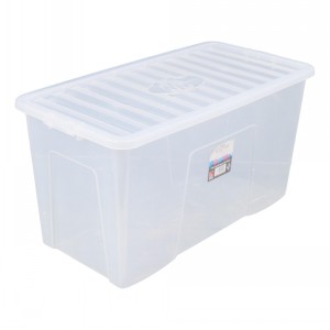 Wham Crystal Plastic Storage Box & Lid Size 19 110 Litre